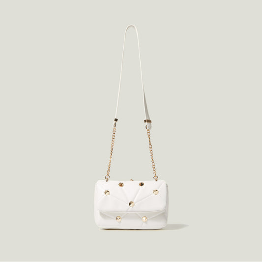 Stitched One-shoulder Diamond Handbag