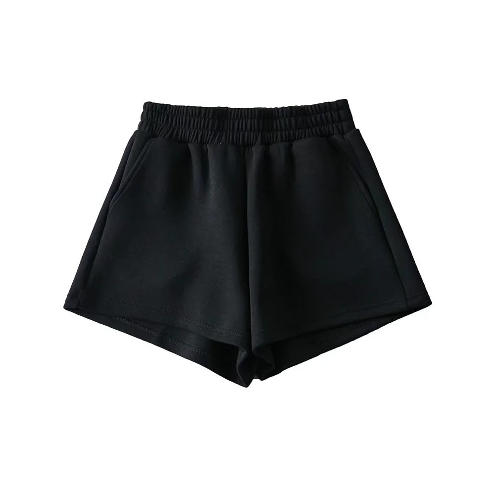 Elastic Waist Sports Shorts Women's Loose-fitting Versatile Outerwear Casual  7-color