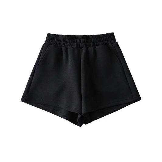 Elastic Waist Sports Shorts Women's Loose-fitting Versatile Outerwear Casual  7-color