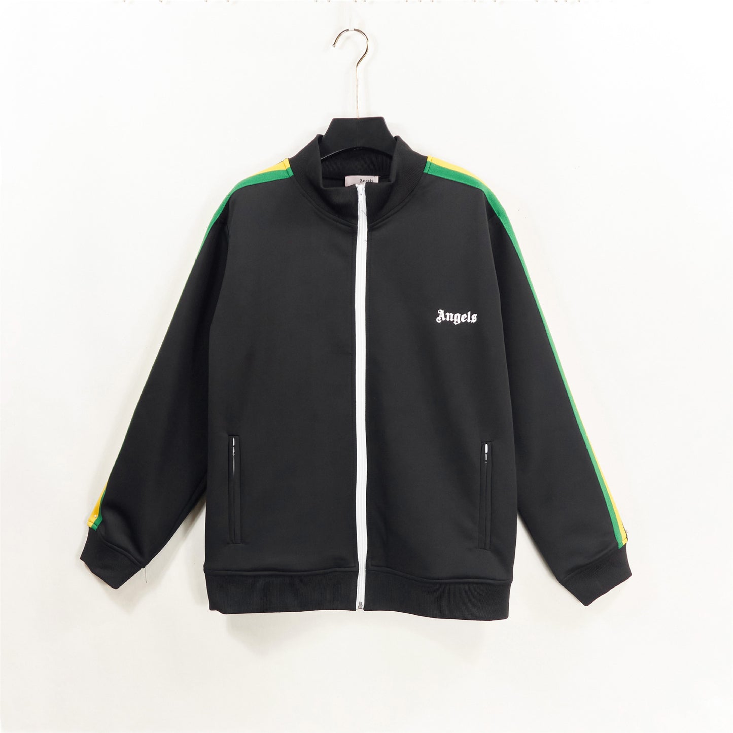 Angel Rainbow Side Woven Strip Classic Vintage Baggy Coat