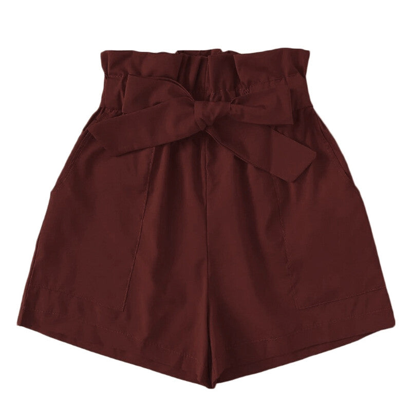Loose mid-waist women's shorts