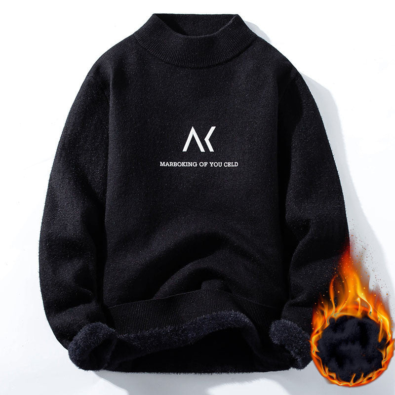 Knitted Thick Plus Velvet Warm Sweater