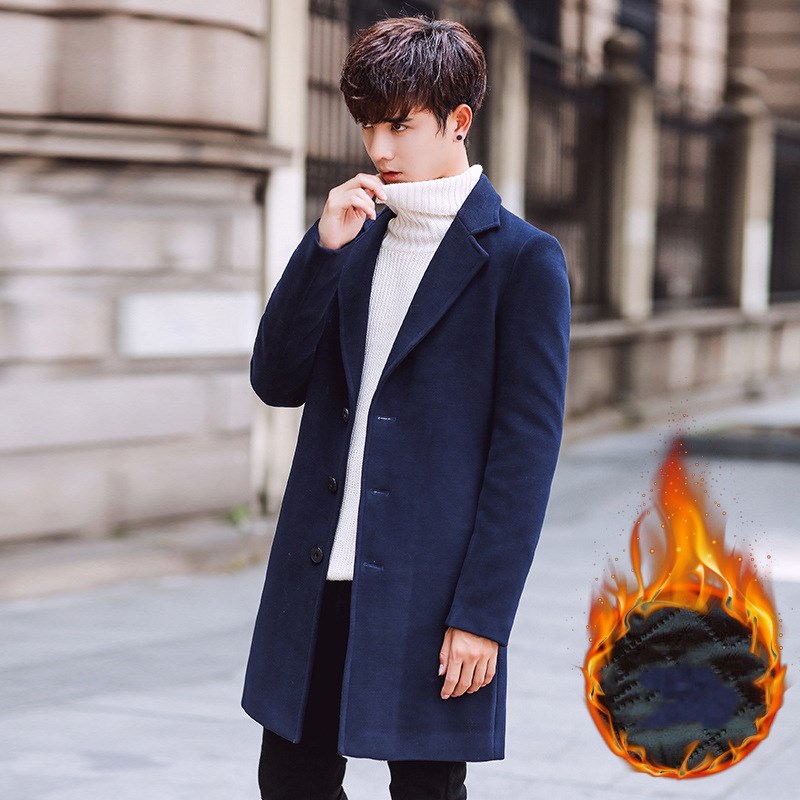 Men's wool coat Korean version slim