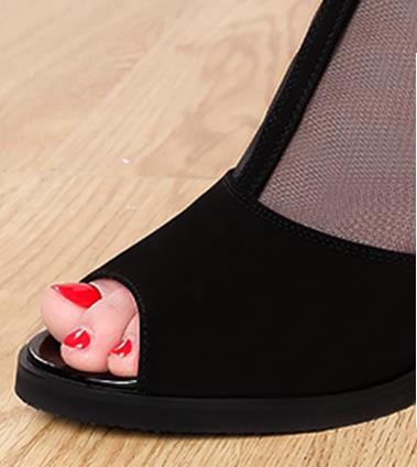 Fashion sandals women's mid-heel fish mouth shoes
