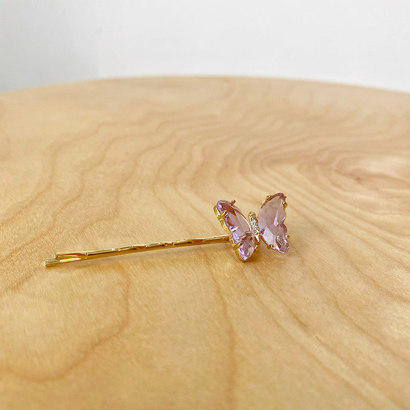 Autumn and winter new style Elf jelly butterfly one word clip hairpin