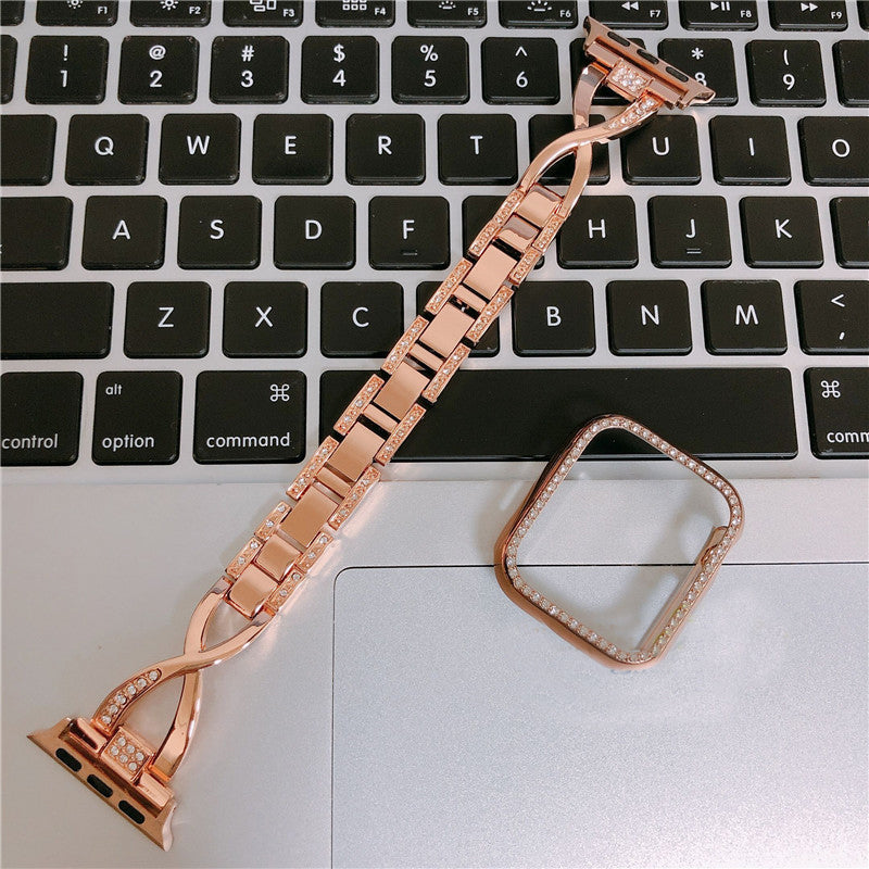 Thin wrist metal watchband case