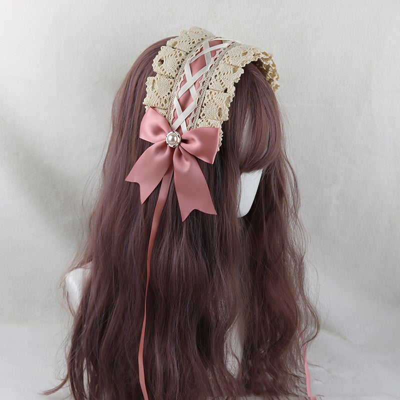 Japanese soft girl Lolita lace headdress