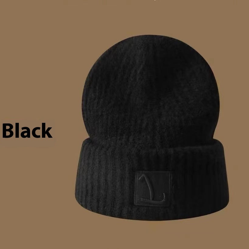 Autumn And Winter Warm-keeping And Cold-proof Ear Protection Beanie Hat Makes Face Look Smaller Knitted Hat