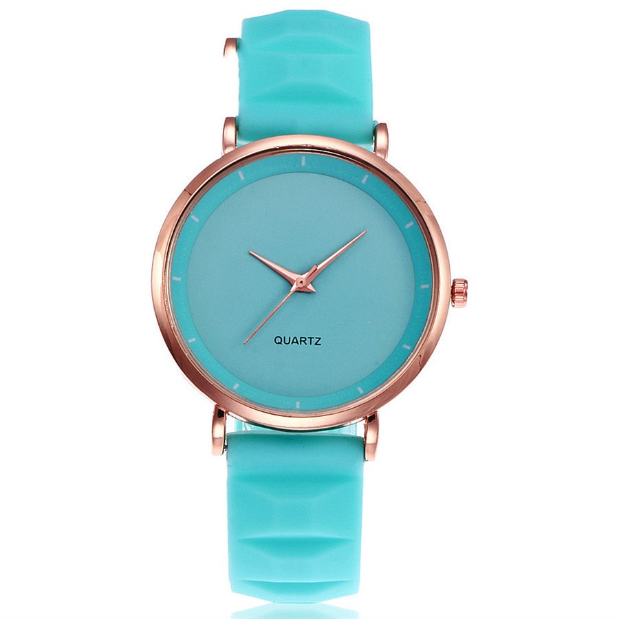 Silicone watch fashion ultra-thin three-pin simple student