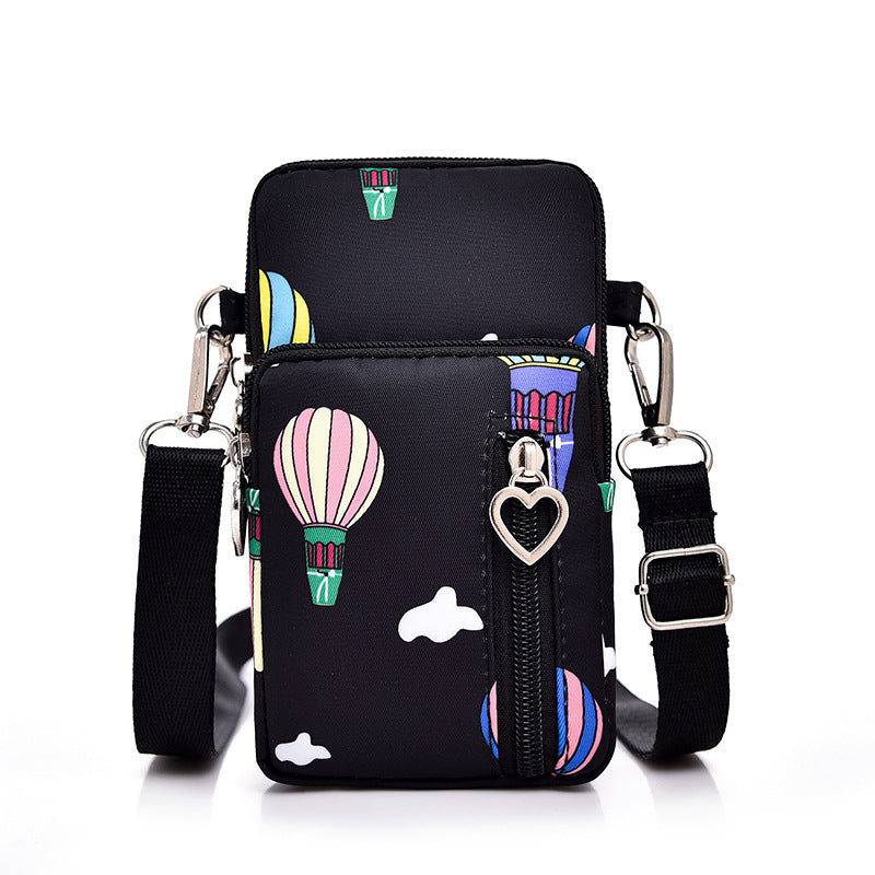 Crossbody Hanging Neck Mobile Phone Cloth Bag Portable Mini Bag