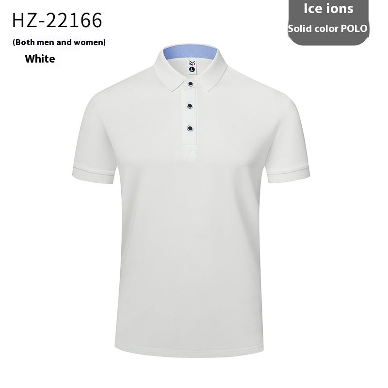 Ice Silk Polo T-shirt Thin Lapels Same Style