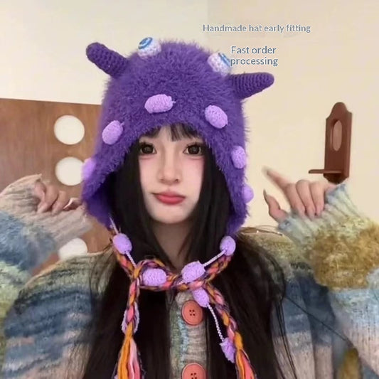 Little Monster Plush Hat For Girls