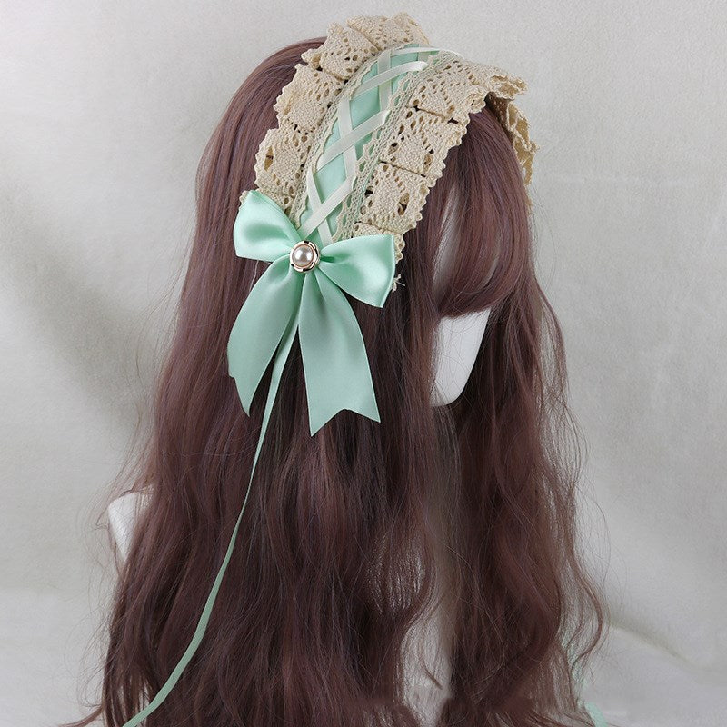 Japanese soft girl Lolita lace headdress