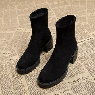 Brown Heeled Ankle Boots For Petite Women