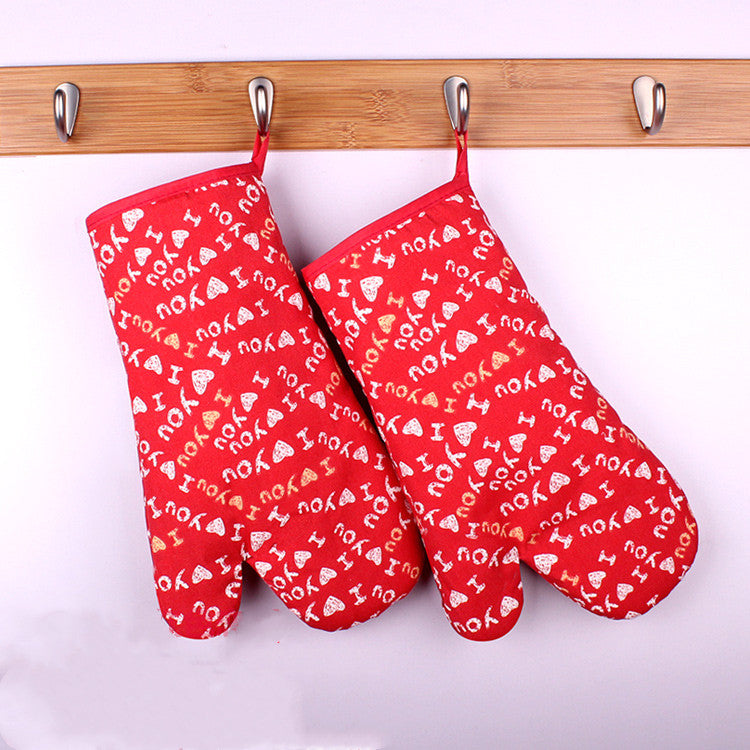 Thickened microwave oven gloves