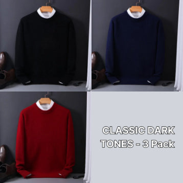 Round Neck Sweater Men's Loose Oversized Knit Bottoming Shirt