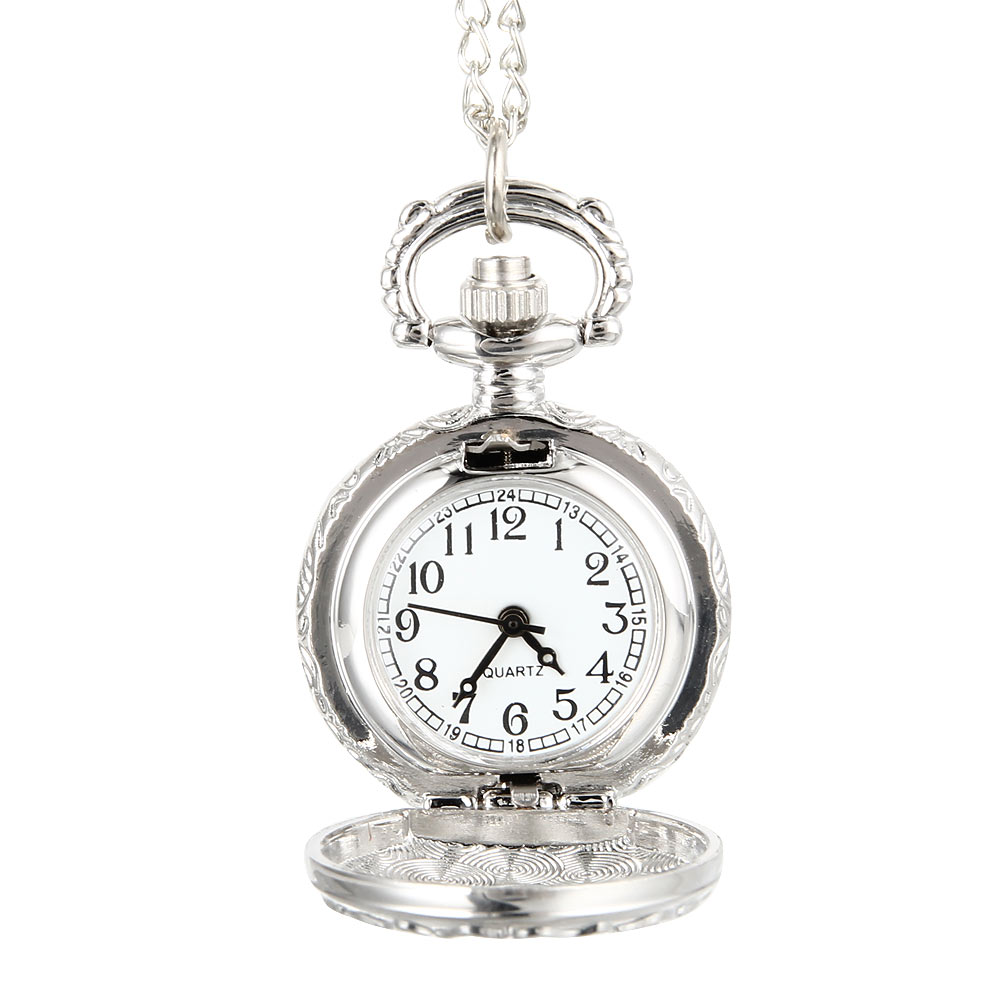 Ladies silver butterfly pocket watch