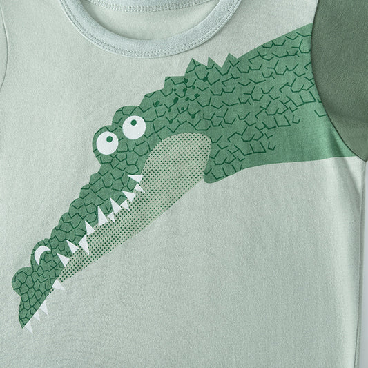 Cartoon Short-sleeve T-shirt And Shorts Childrens Clothing Set