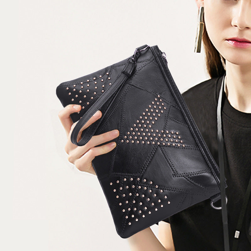 rivet shoulder bag