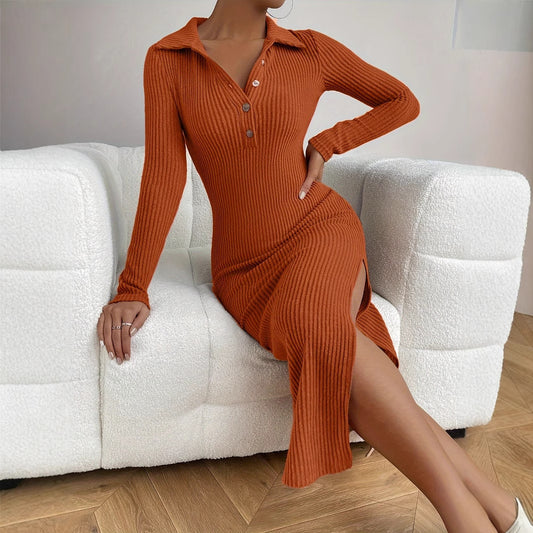 Knitted Slim Fit Dress For Women