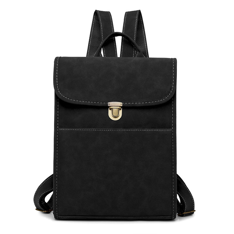 Flip PU College Student Small Schoolbag Leisure Shopping Backpack