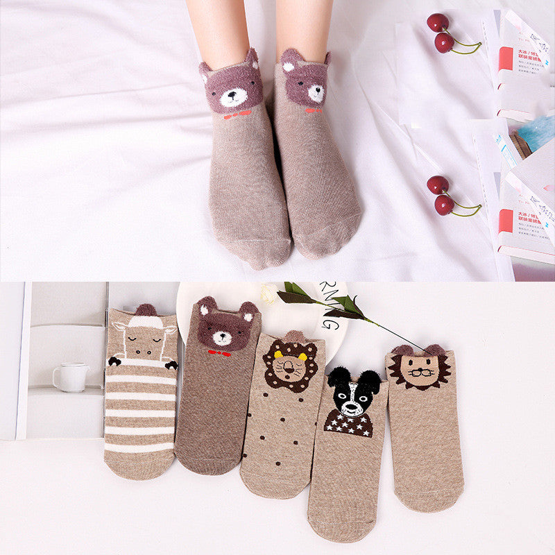 Invisible cute spring and autumn day socks