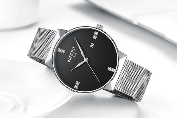 nibosi fashion ultra-thin mesh strap quartz watch