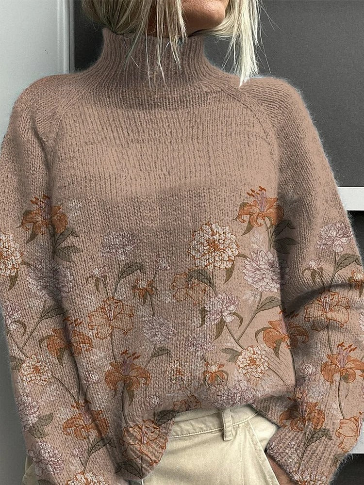 Kvinders uldsweater mode højhalset sweater