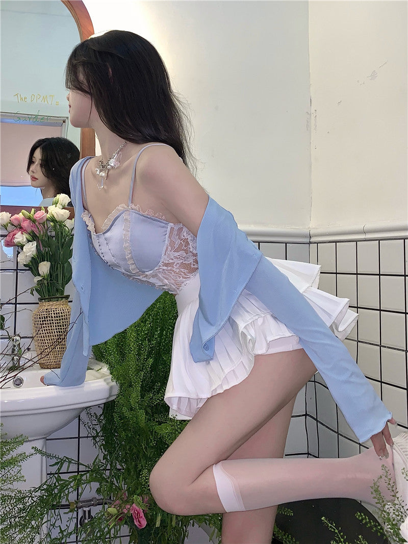 Lace Camisole Vest Women's Summer Pure Desire Tight