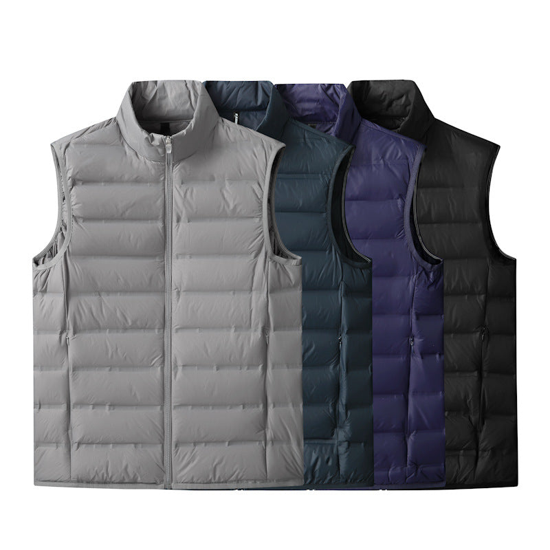 Vest Plus-size Ultra-lightweight Loose-fit Stand-up Collar