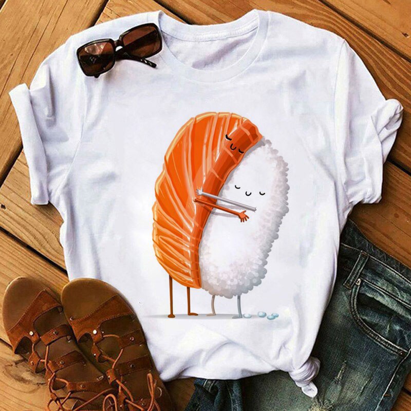 Women's Minimalist Printed Casual Short Sleeved Shirt
