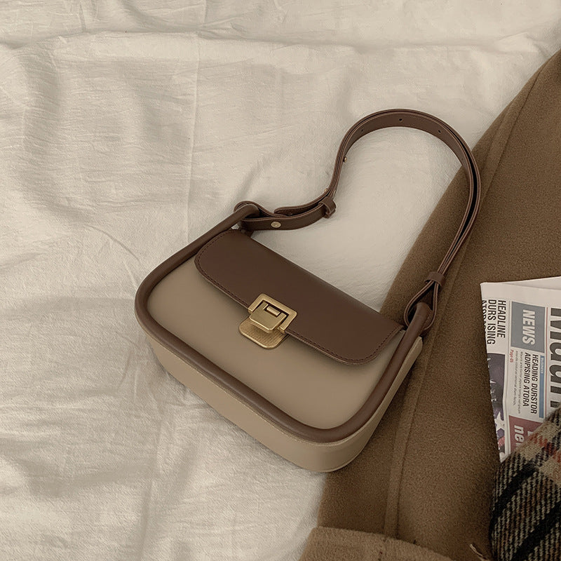 Women's Trendy Fashion Contrast Color Underarm Bag All Match