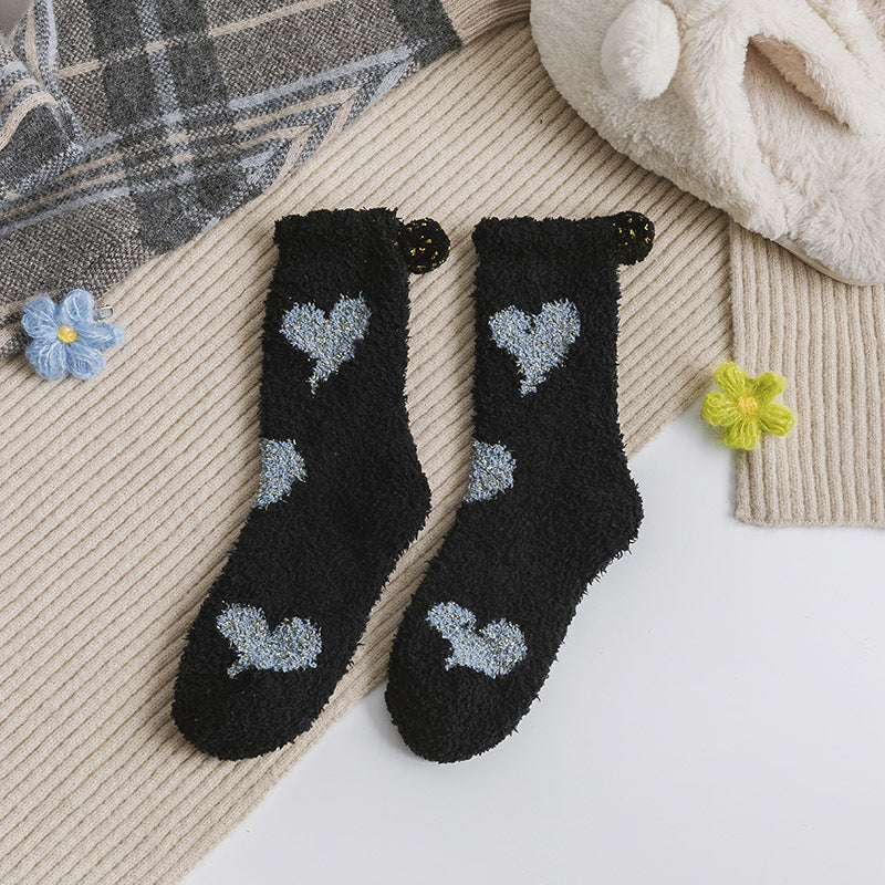 Coral fleece socks