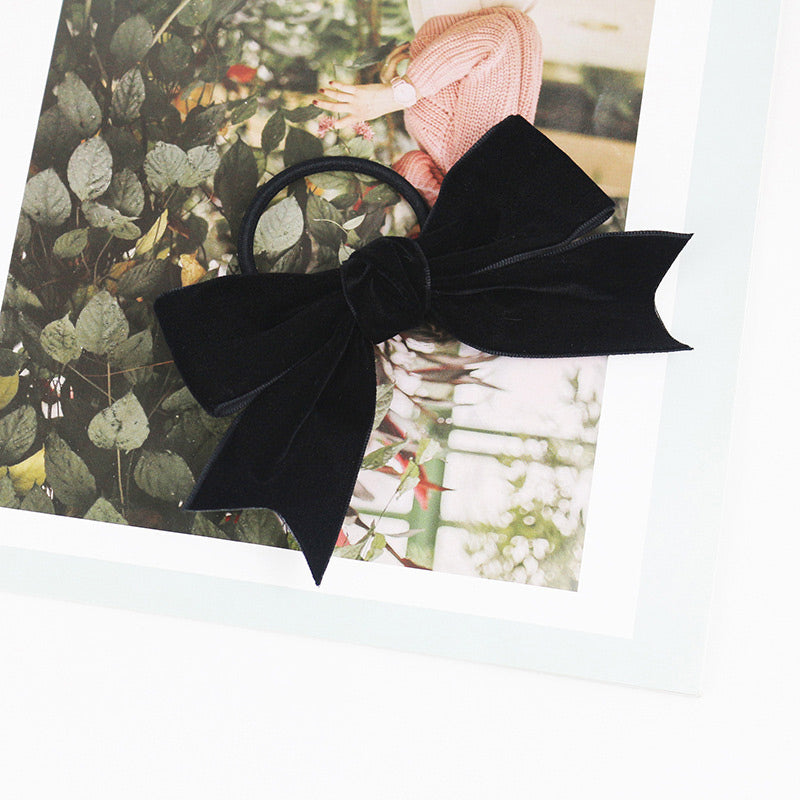 Japanese retro velvet bow hairpin