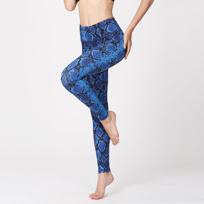 Tie-dye printed yoga pants