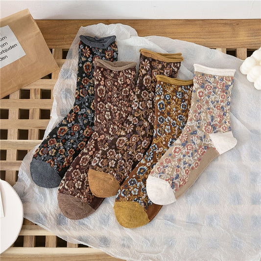 Hemming loose jacquard pile socks