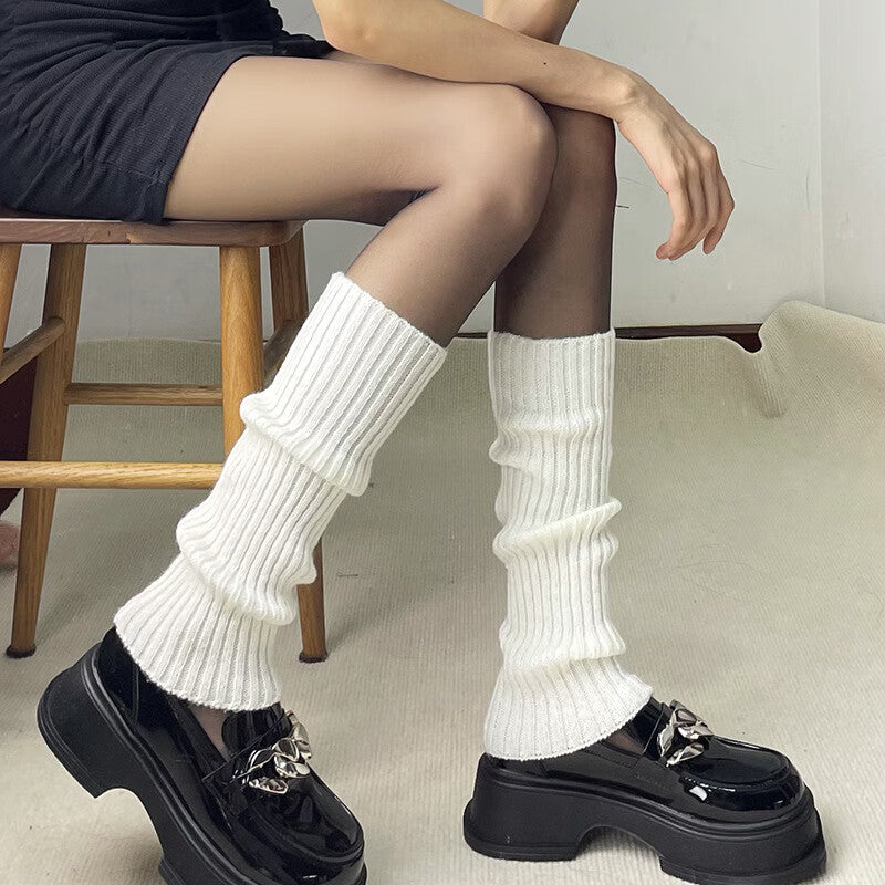 Women's Fashion Stall Solid Color Mid-calf Length Socks
