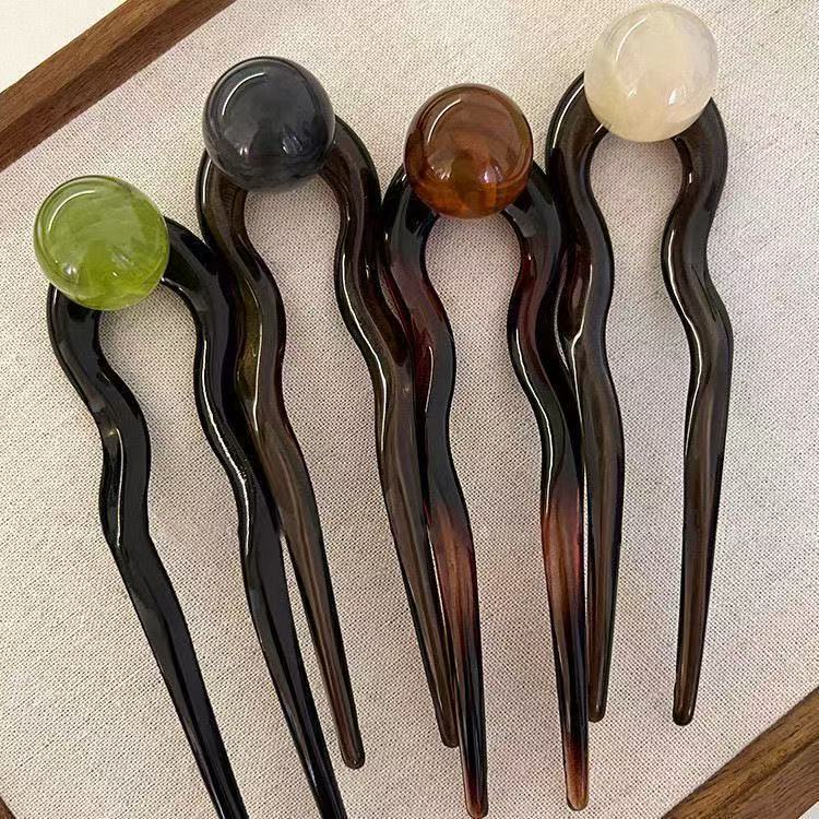 Ball Retro Simple U-shaped Hair Pin Headdress Barrettes