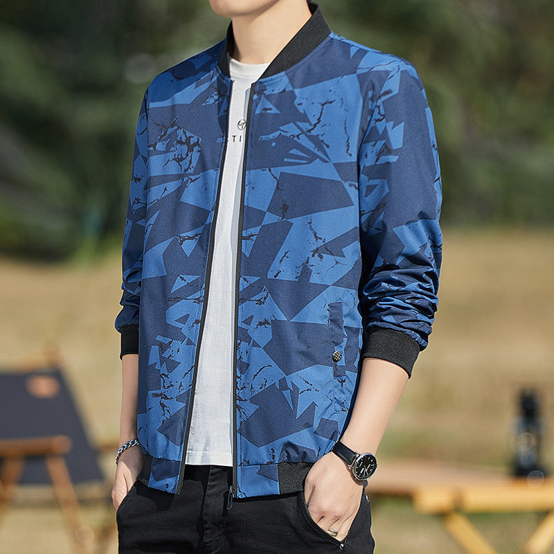 Men's Jacket Stand Collar Casual Baseball Uniform Thin Camouflage Jacket