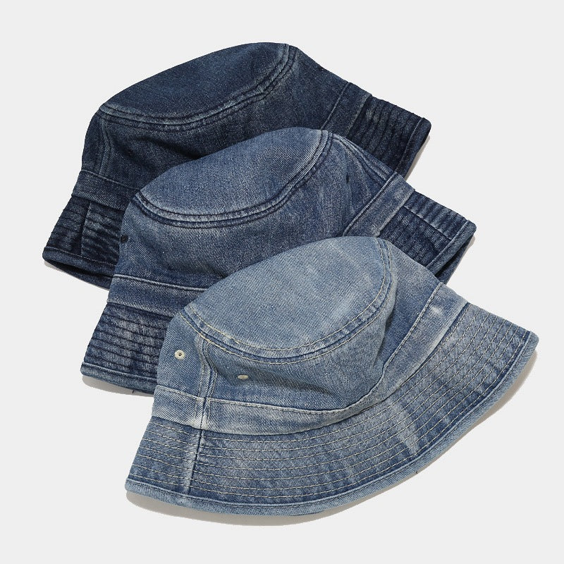 Denim Fisherman Hat Washed And Used Outdoor Sun Protection