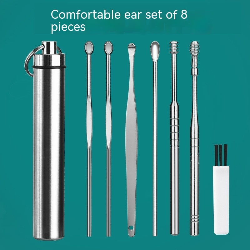 Fashion Stainless Steel Ear Pick 6-piece Set