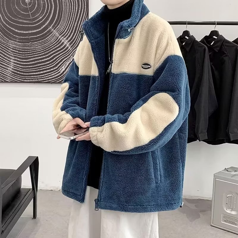 Berber Fleece Coat Winter Men Fashion Brands Fleece Padded Jacket