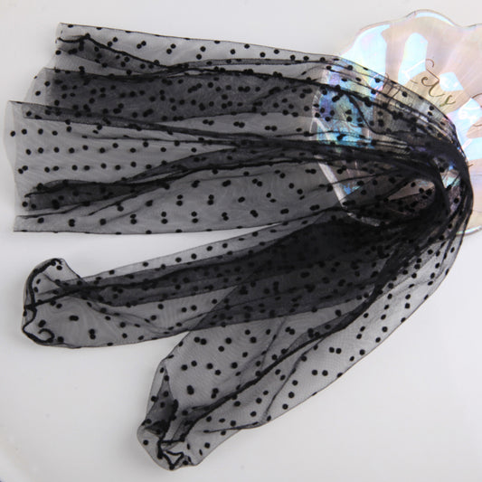 Small Polka Dot Net Yarn Pile  Socks