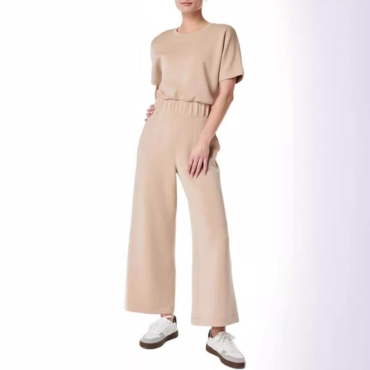 Meget elastisk jumpsuit med elastik i taljen til store kvinder