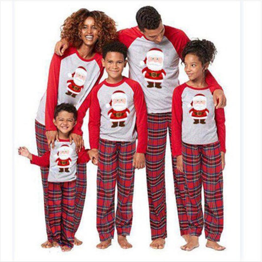 Printed parent-child home wear long-sleeved suit family wear
