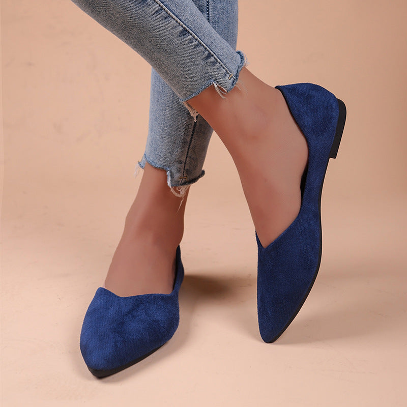 Womens Pointed-Toe Low-Top Shoes In Plus Sizes