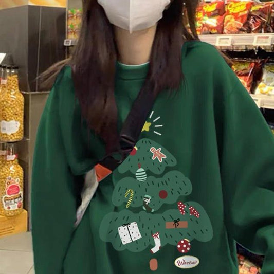 Rundhalset julesweater til fritid
