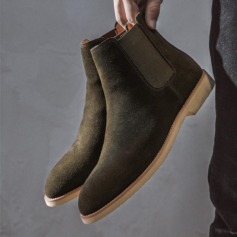 Men's Chelsea Boots AutumnWinter Suede High-Top