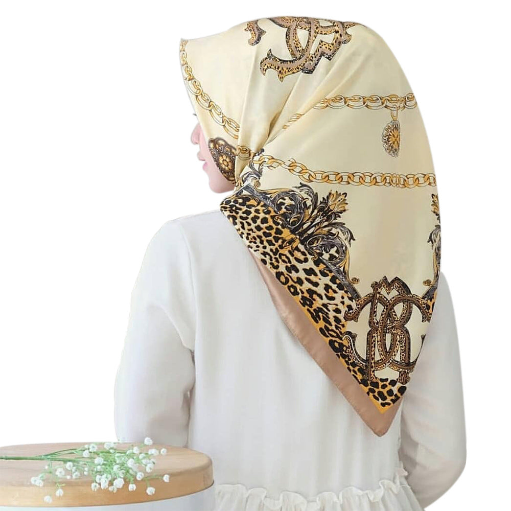 Explosive Leopard Printed Large Square Scarf