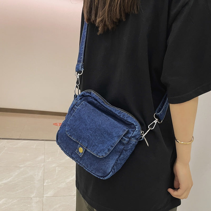 Fashion Personality Girl Denim Small Square Bag